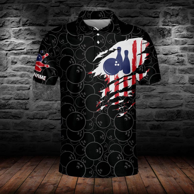 Personalized 3D Bowling Polo Shirt: Custom Name Team Shirt