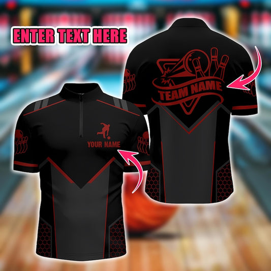 Custom Bowling Polo for Men, Personalized Polo Shirt, Team Bowlers Uniform, Short Sleeve Bowling League Outfit Gift.