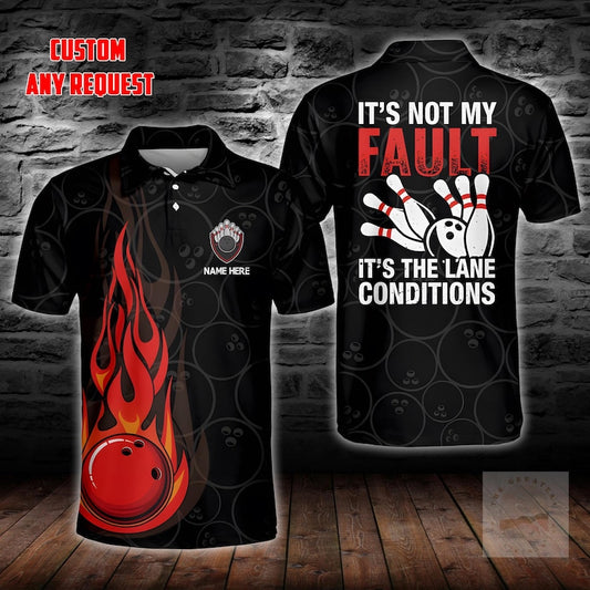 Custom Name Bowling Polo Shirt, Personalized Bowling Team Uniform, Gift for Bowlers