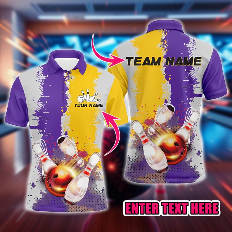 Bowling Team Polo Shirt Custom Design, Perfect for League Matches, Tournaments And Events, Ideal for Teams, Players, Coaches & Fans.