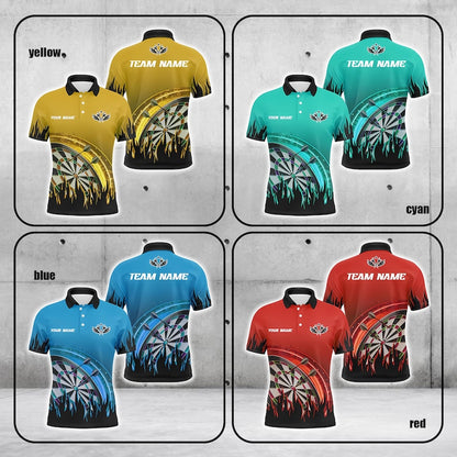 Custom Darts Polo Shirt, Unique Personalized Team & Name Print, Perfect Gift for Dart Players, Clubs, Tournaments.