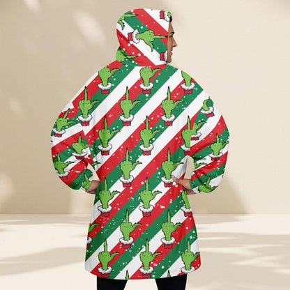 Green Christmas Hoodie Blanket