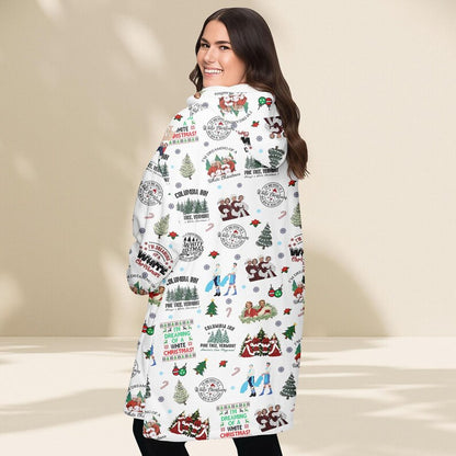 White Christmas Blanket Hoodie