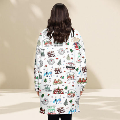 White Christmas Blanket Hoodie