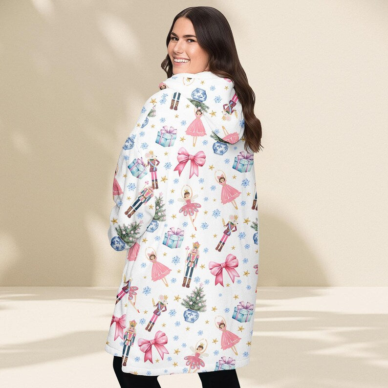 Nutcracker Ballet Blanket Hoodie