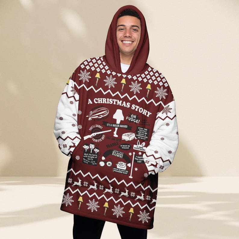 A Christmas Story Hoodie Blanket