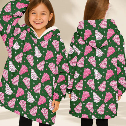 Christmas Tree Cakes Hoodie Blanket