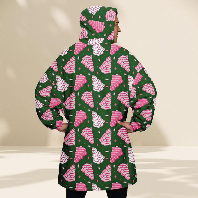 Christmas Tree Cakes Hoodie Blanket