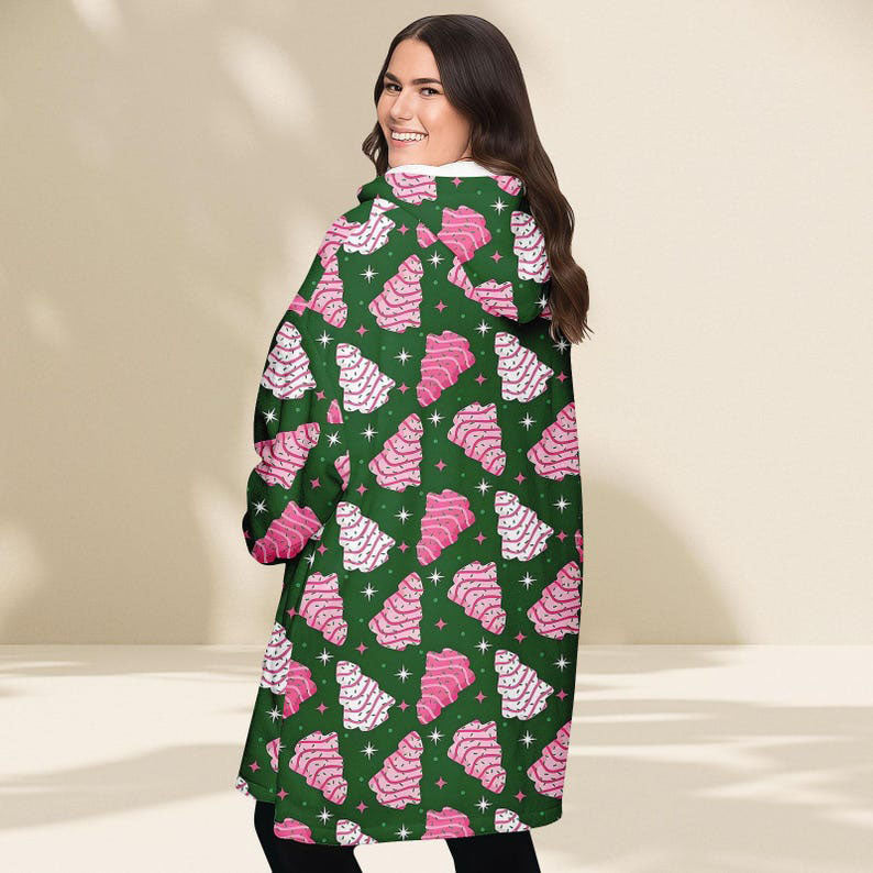 Christmas Tree Cakes Hoodie Blanket