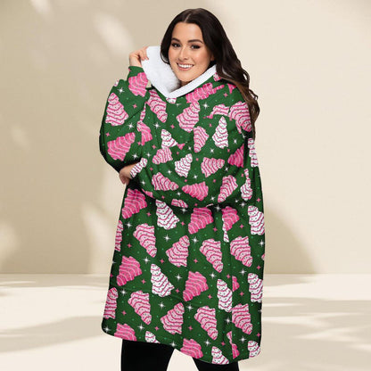 Christmas Tree Cakes Hoodie Blanket