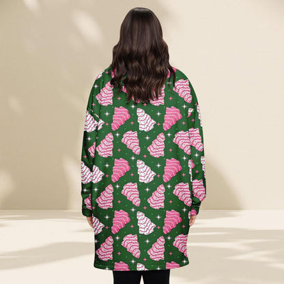 Christmas Tree Cakes Hoodie Blanket