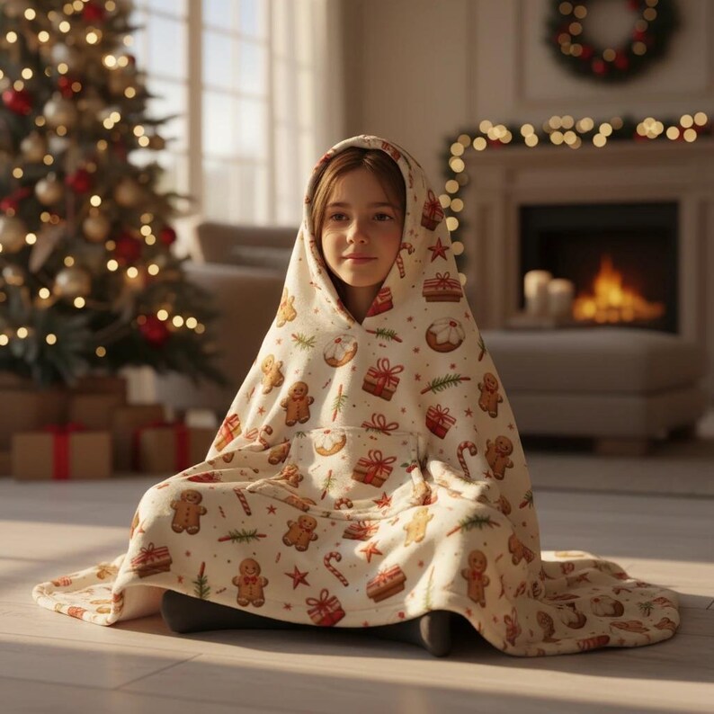 Gingerbread Cookie Hoodie Blanket