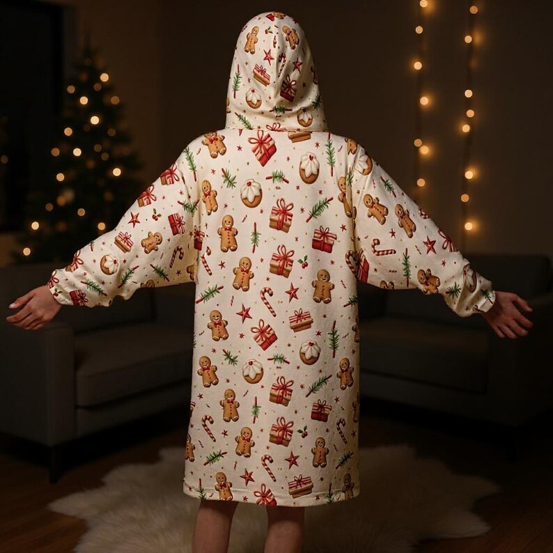 Gingerbread Cookie Hoodie Blanket