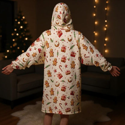 Gingerbread Cookie Hoodie Blanket