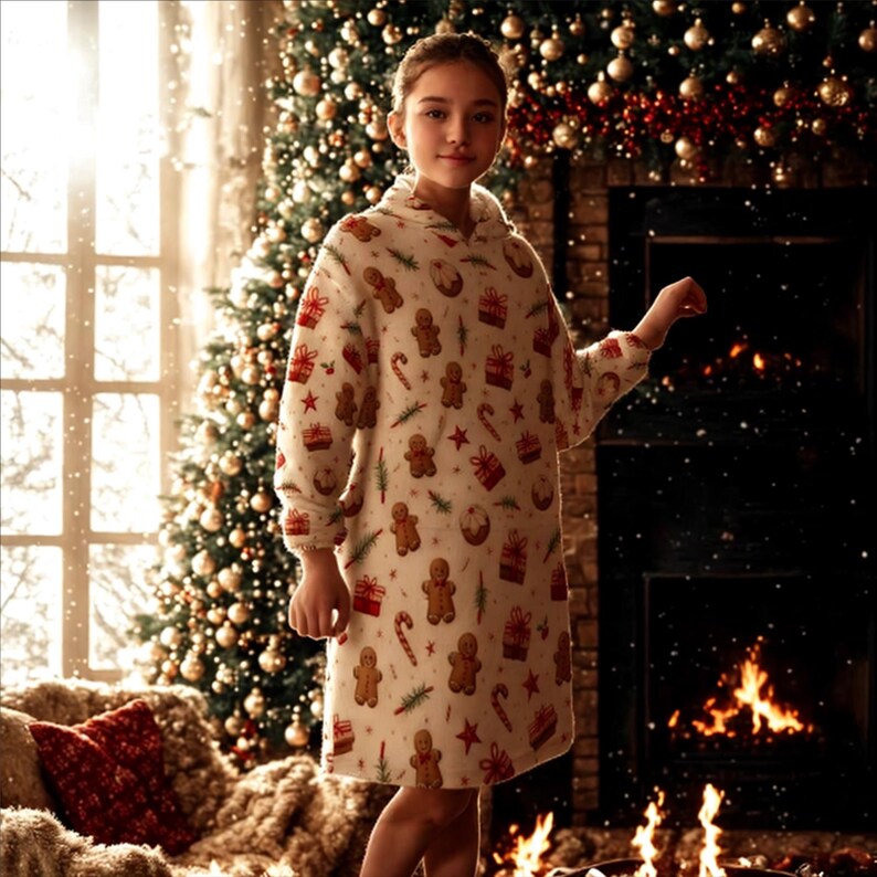 Gingerbread Cookie Hoodie Blanket