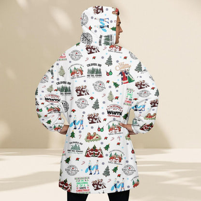 White Christmas Blanket Hoodie