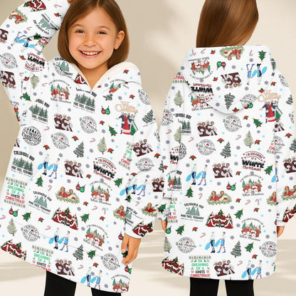 White Christmas Blanket Hoodie