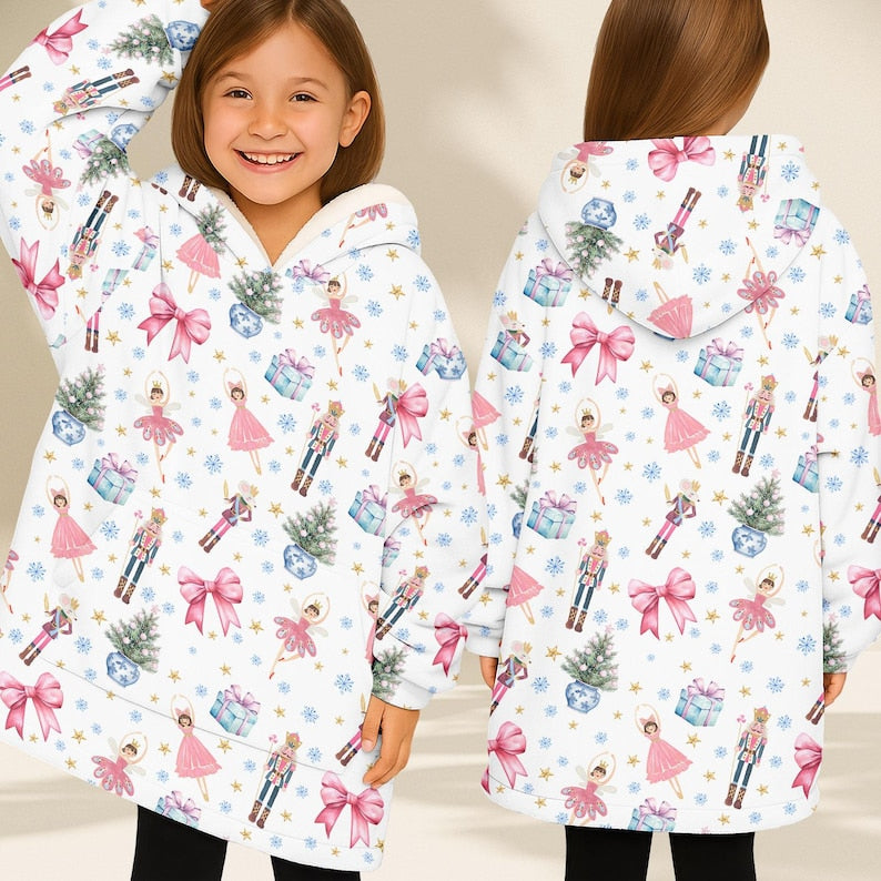 Nutcracker Ballet Blanket Hoodie