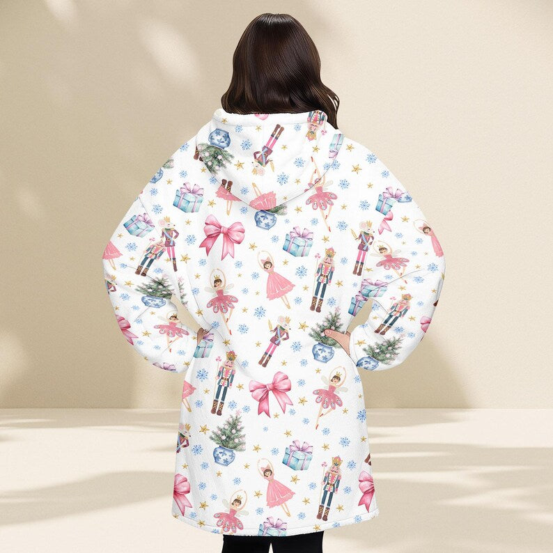 Nutcracker Ballet Blanket Hoodie