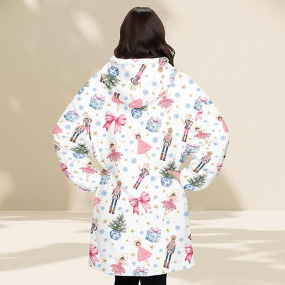 Nutcracker Ballet Blanket Hoodie