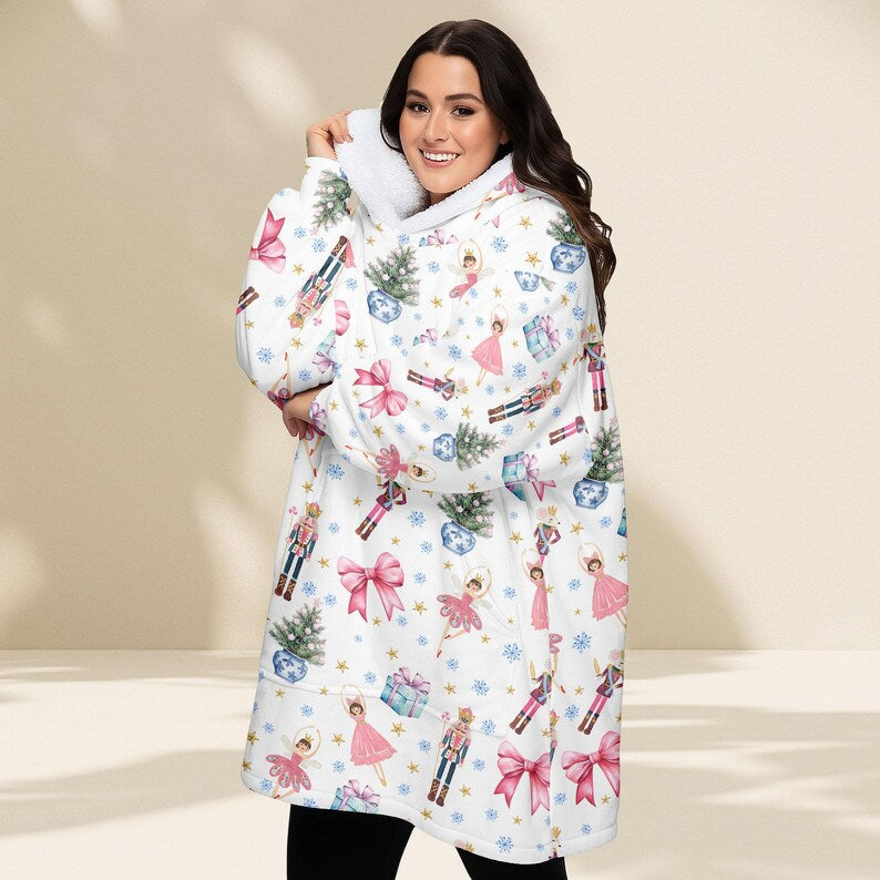 Nutcracker Ballet Blanket Hoodie