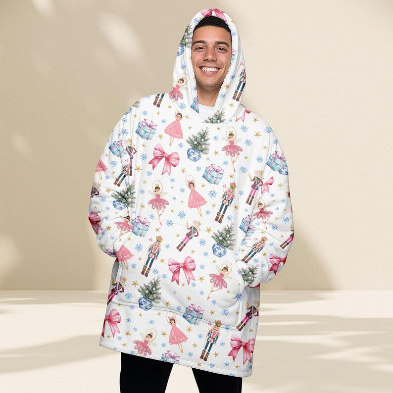 Nutcracker Ballet Blanket Hoodie