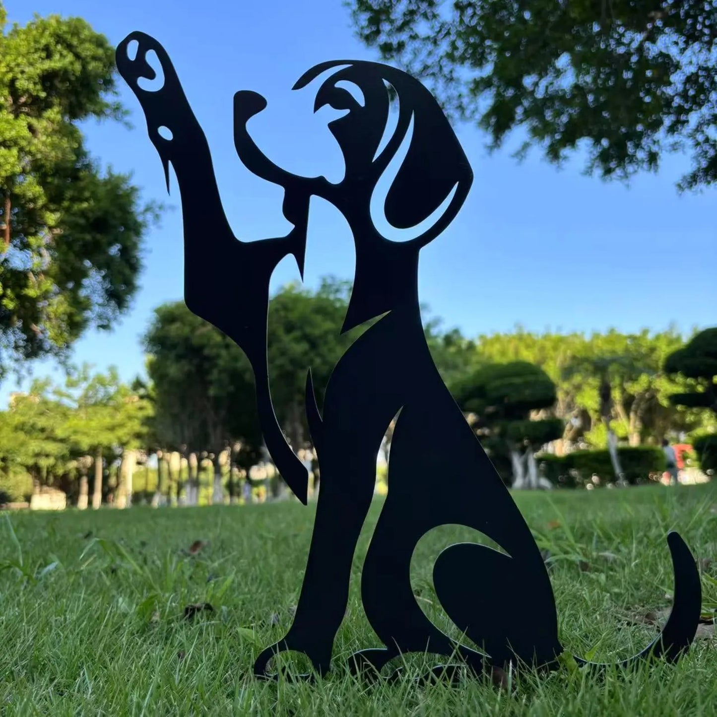 Beagle High Five, Beagle Metal Garden Stake