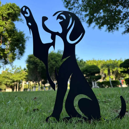 Beagle High Five, Beagle Metal Garden Stake