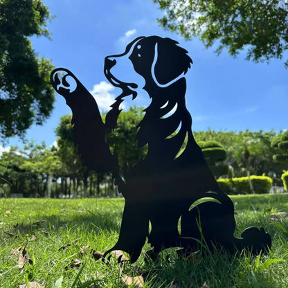 Bernese Mountain Dog High Five, Bernese Mountain Dog Metal Garden Stake