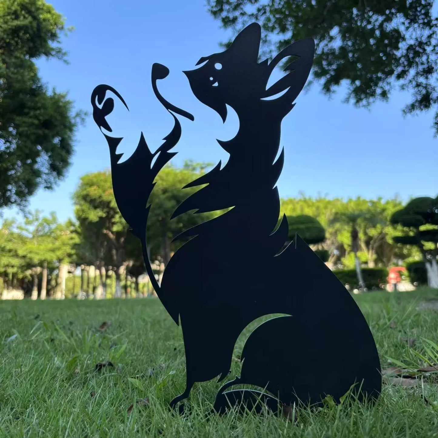 Corgi High Five, Corgi Metal Garden Stake