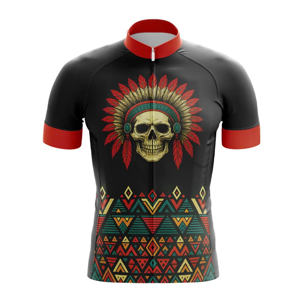 Feathered Skull Crest Cycling Jersey