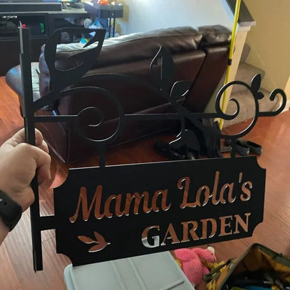 Custom Gift for Gardener, Metal Personalized Garden Sign