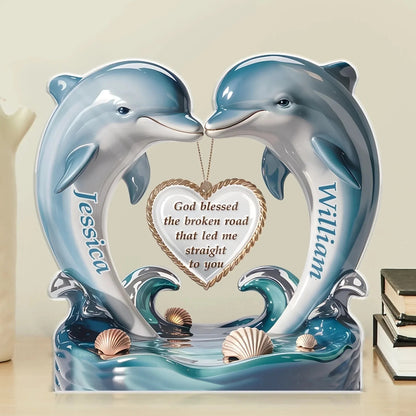 Couple Personalized Custom Acrylic - Personalized Shape Acrylic Plaque