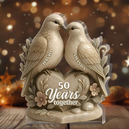 Couple Together - Personalized Custom Shaped Squared Acrylic Plaque