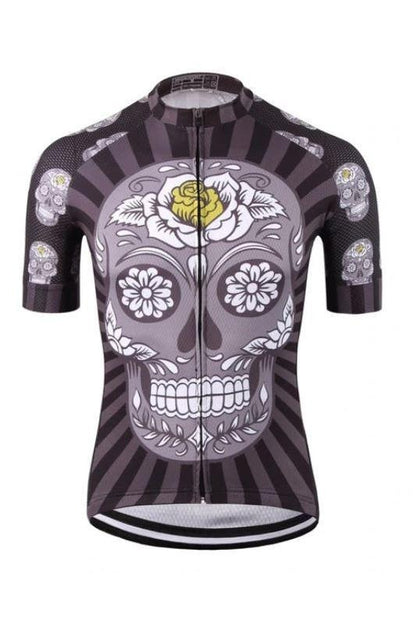 Black & Yellow Skull Cycling Jersey