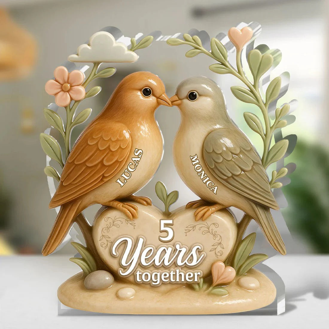 Couple Together - Personalized Custom Shaped Squared Acrylic Plaque