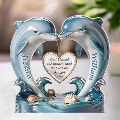 Couple Personalized Custom Acrylic - Personalized Shape Acrylic Plaque