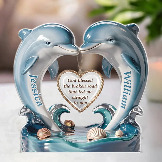 Couple Personalized Custom Acrylic - Personalized Shape Acrylic Plaque