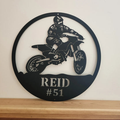 Custom Dirt Bike Metal Sign