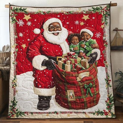 Heartwarming Black Santa Claus Scene