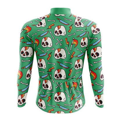 Cartoon Skulls Long Sleeve Cycling Jersey