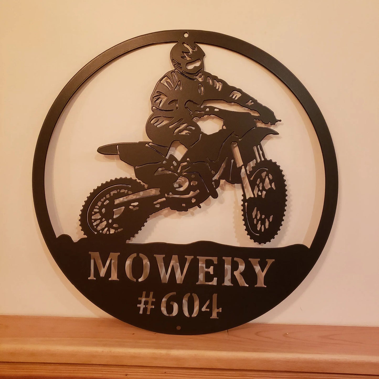 Custom Dirt Bike Metal Sign