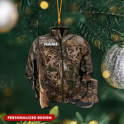 Personalized Hunting Ornament for Christmas, Gift for Deer Hunting Lovers