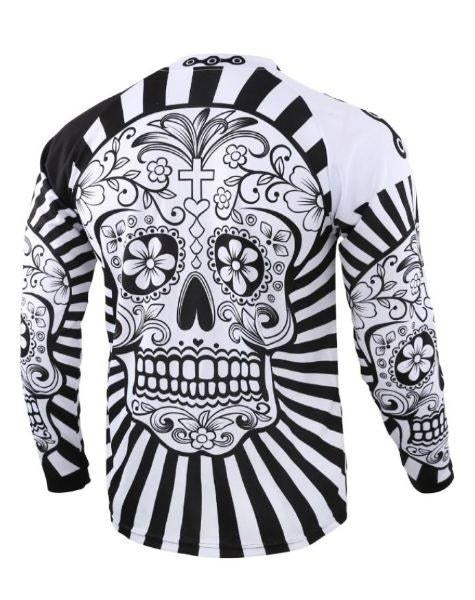 Vintage Skull Long Sleeve Cycling Jersey