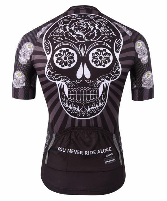 Black & Yellow Skull Cycling Jersey