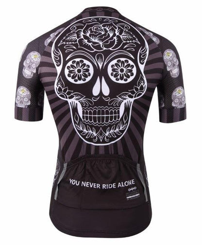 Black & Yellow Skull Cycling Jersey
