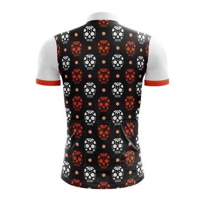 Red & White Skull Cycling Jersey