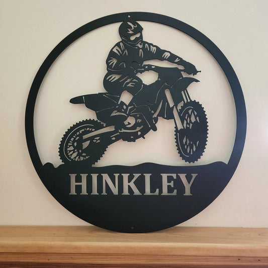 Custom Dirt Bike Metal Sign