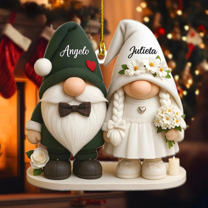Personalized Gnome Wedding Ornament