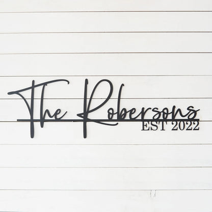 Personalized Family Name Metal Sign | Last Name Metal Sign